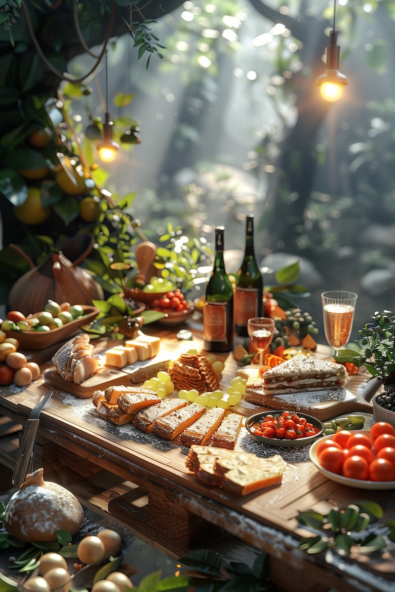 Blender model of a local food tasting event community gastronomy